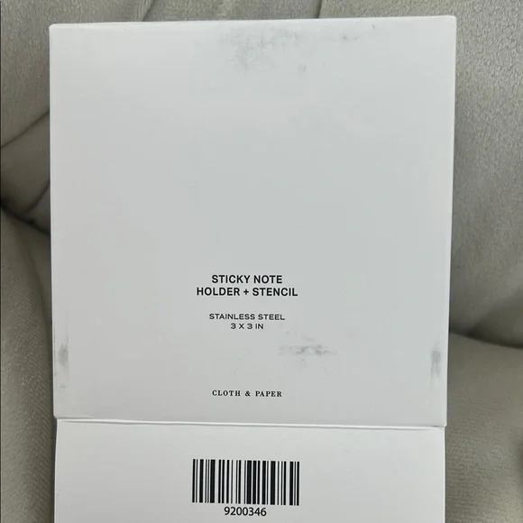 Cloth and paper sticky note holder and stencil - Picture 2 of 5